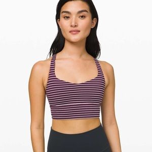 Lululemon Free to be Wild bra in Parallel Stripe Dark Adobe White color!